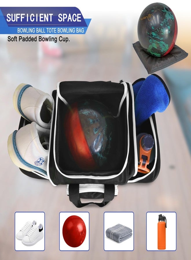 LARIPOP Bowling Ball Bag for Single Ball, 2022 Bowling Ball Tote Bowling bag with Padded Holder - Fits Shoes up to Mens Size 14 and Accessories - Image 3