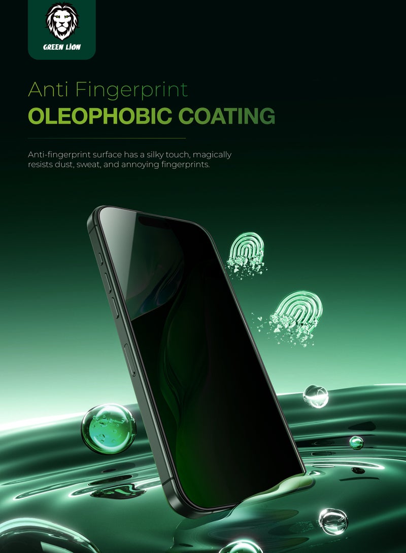 GREEN LION iPhone 16 Pro Screen Protector / 3D Silicone Plus High-Definition Edge Glass / Anti Scratch / Anti Fingerprint / 1.8M Impact Tested / Dust Repellent / Bubble Free / Grease Resistance - Black Edge/Clear - Image 4
