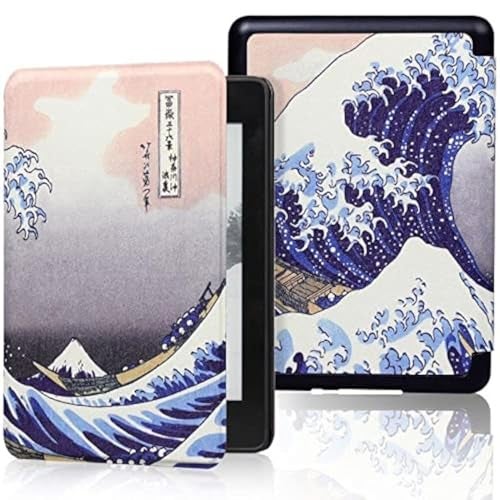 MOCA Case for Kindle Paperwhite 12th Gen 7" (2024) & Kindle Colorsoft 7" (2025), Slim PU Leather Cover with Auto Wake/Sleep, Magnetic Closure, Lightweight (Wave) - Image 1