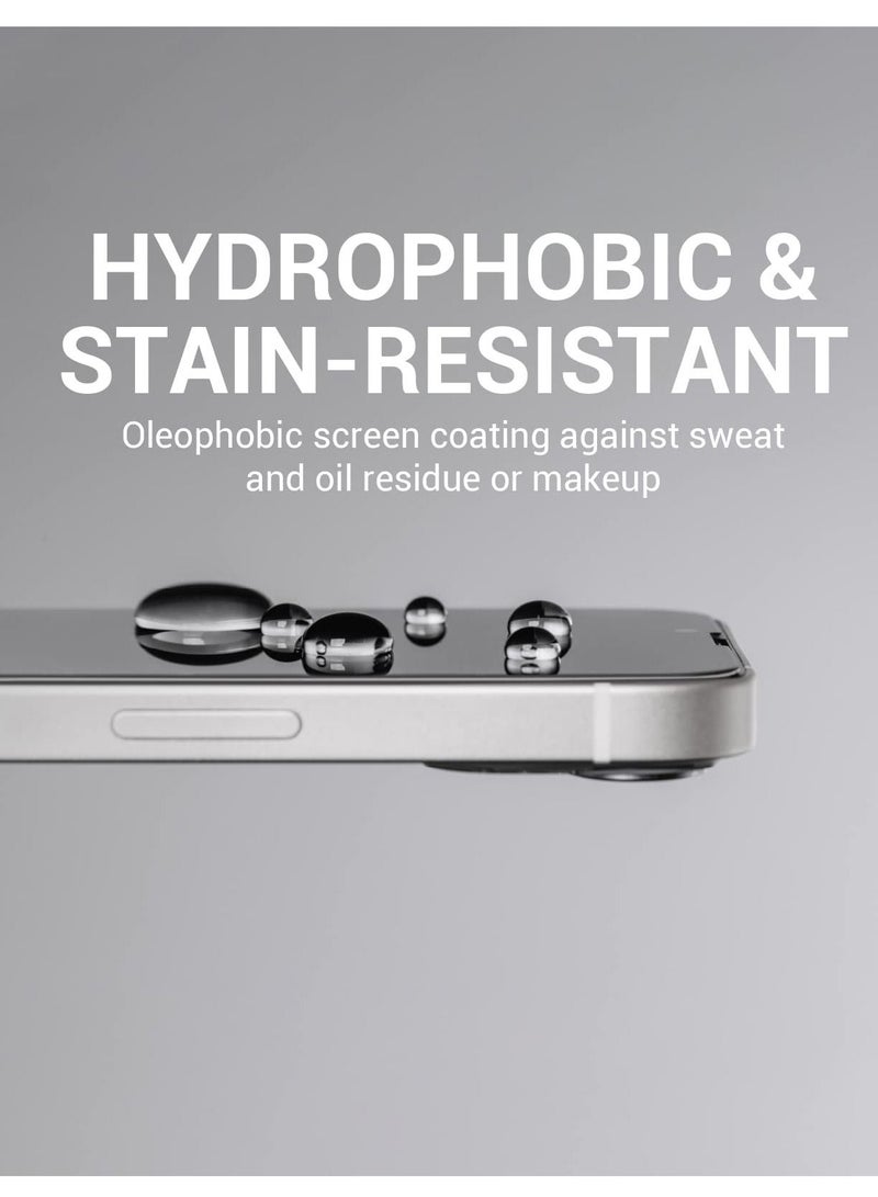 BORTONY Tempered Glass Screen Protector 14/13/13 Pro Film Full Coverage Edge to Edge Case Friendly 9D Screen Protector For Apple iPhone 14/13/13 Pro 6.1'' Clear/BLACK - Image 3