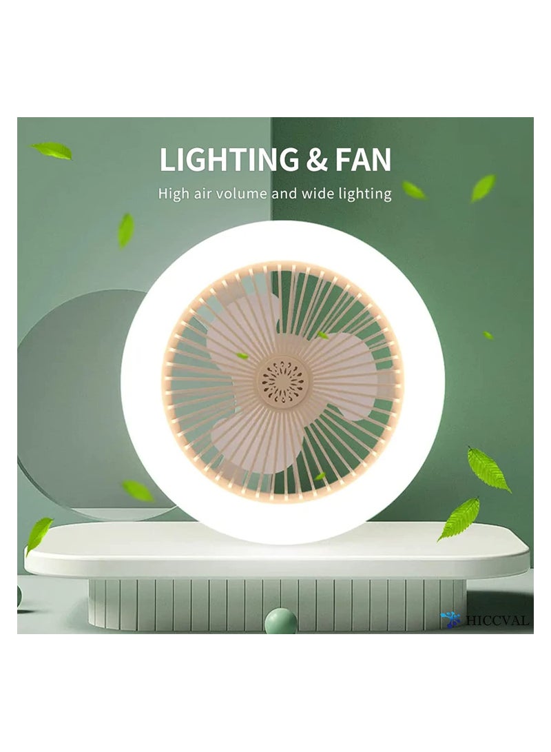 KASTWAVE Ceiling Fan with Lights, Ceiling Light with Silent Fan Delier with Remote Control or Switch Control, Easy Installation Lamp Holder for Indoor, Living Room, Bedroom, White - Image 3