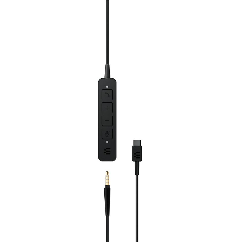 EPOS سماعة سلكية مزدوجة الجوانب Sennheiser Adapt 165 USB-C II (1000920) - توصيل 3.5 مم و USB-C - محسّنة للاستخدام في بيئات العمل - صوت ستيريو ممتاز - راحة محسّنة - تحكم في المكالمات - أسود - Image 4