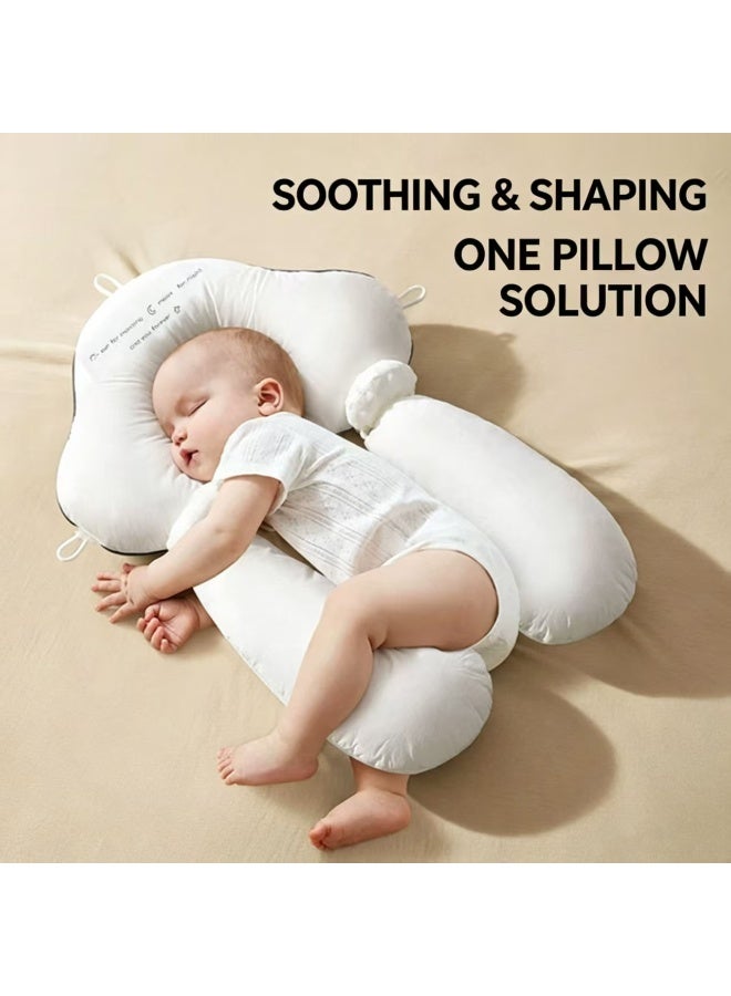 Ergonomic Infant Positioning Pillow Baby Sleep Support Anti-Flat Head with Adjustable Bolsters - Image 5