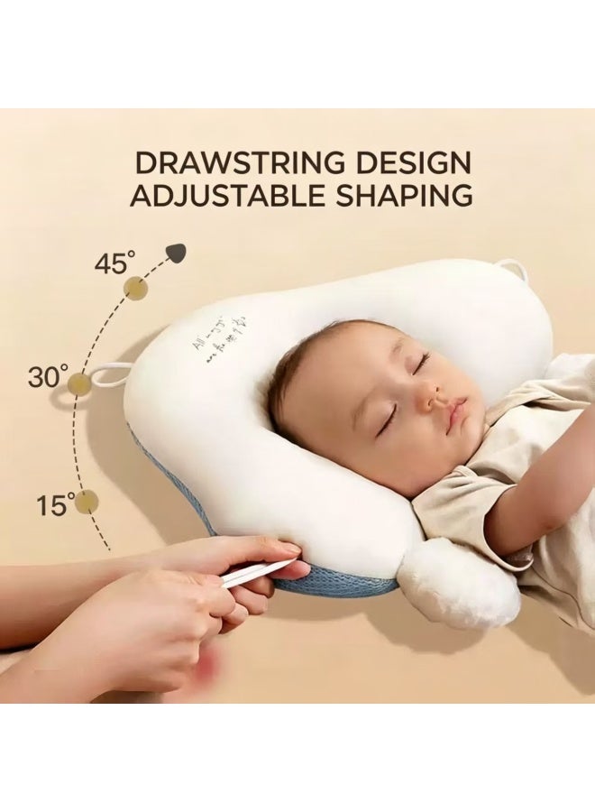 Ergonomic Infant Positioning Pillow Baby Sleep Support Anti-Flat Head with Adjustable Bolsters - Image 3