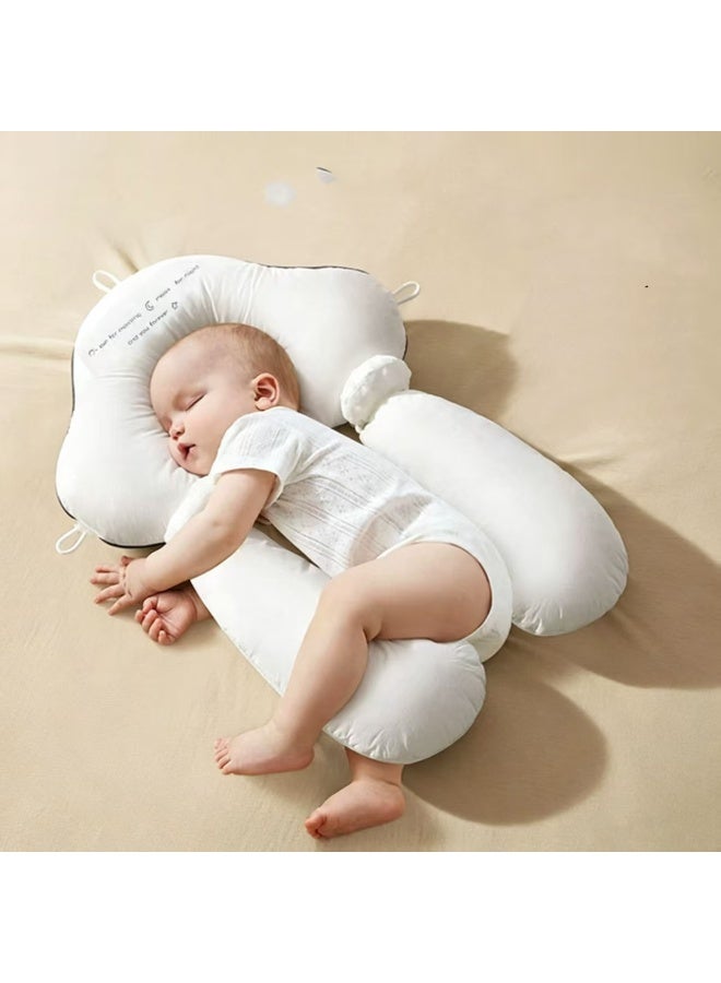 Ergonomic Infant Positioning Pillow Baby Sleep Support Anti-Flat Head with Adjustable Bolsters - Image 1