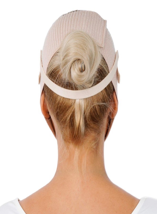 invera Post Surgery Chin Compression Garment, Chin Strap Band, Face Lift Kit, Chin Lift, Face Slimmer, Jowl Tightening (Beige - Image 2