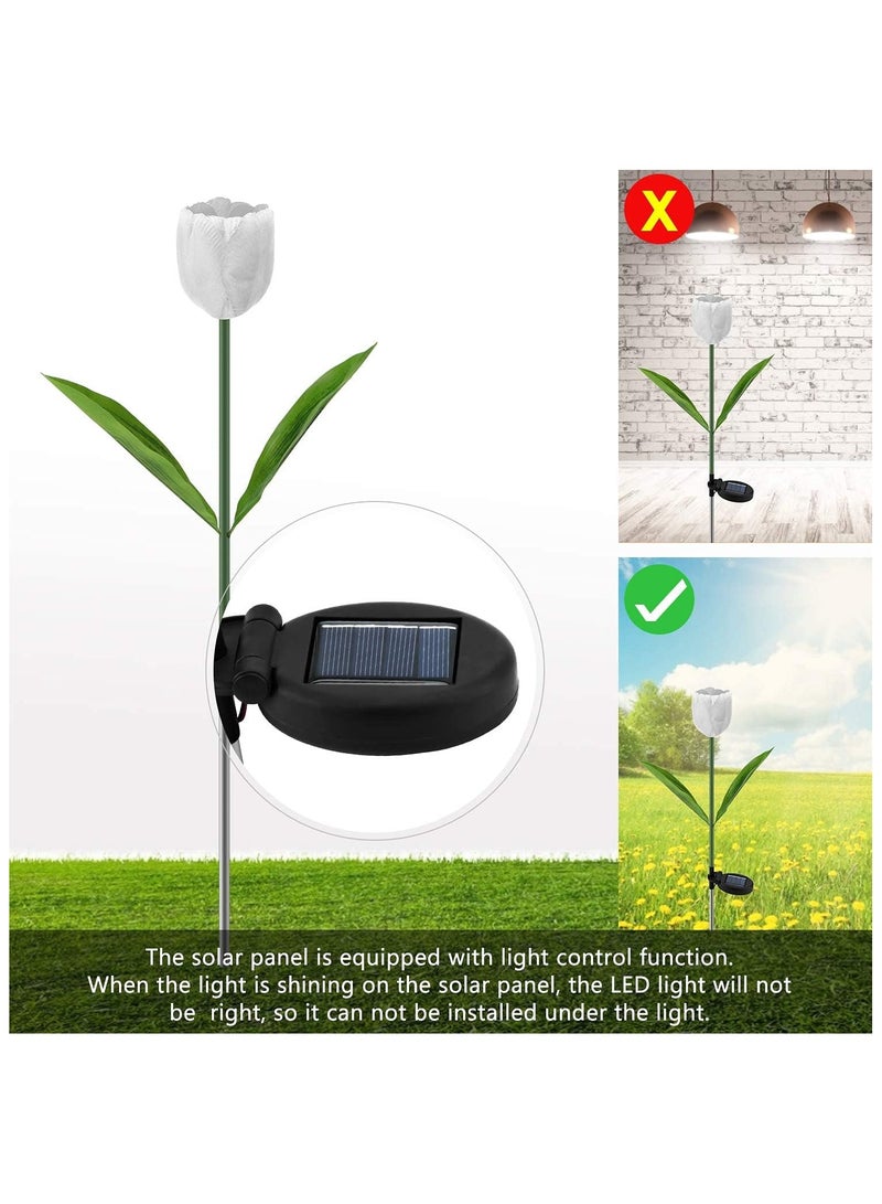 BLOOMING TIME Waterproof Outdoor Solar Lights, Auto On/Off, Decorative Solar Stake Lights for Yard Patio Pathway Landscape(2‑Pack) - Image 2