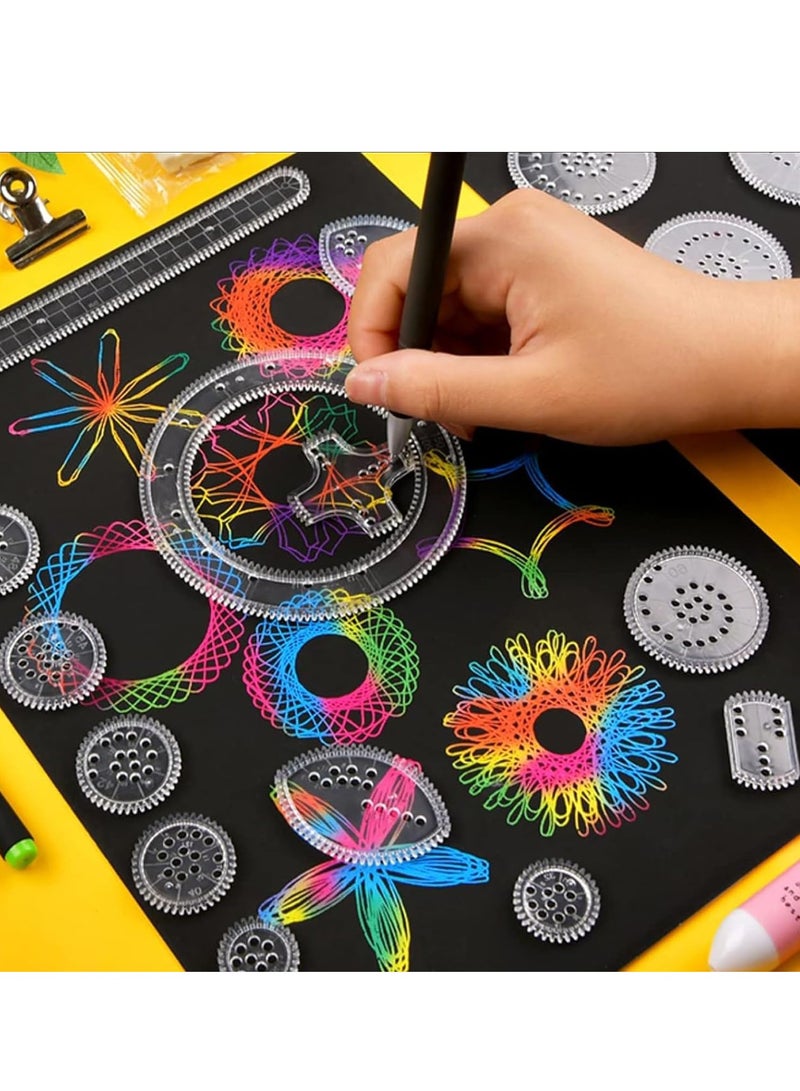 SYOSI Spirograph, Drawing Set, with 22 Painting Magic Spiral, Art Kit, Geometric Ruler, Creative Deluxe for Adults and Kids - Image 1