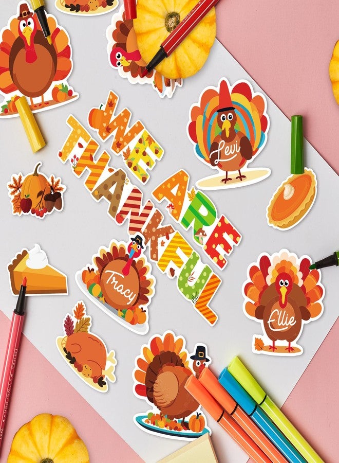 Fancy Land Thanksgiving Bulletin Board Decorations for Classroom Turkey Fall Pumpkin Cutouts Set for Autumn Harvest School Chalkboard Wall Door Decor 61Pcs - Image 4