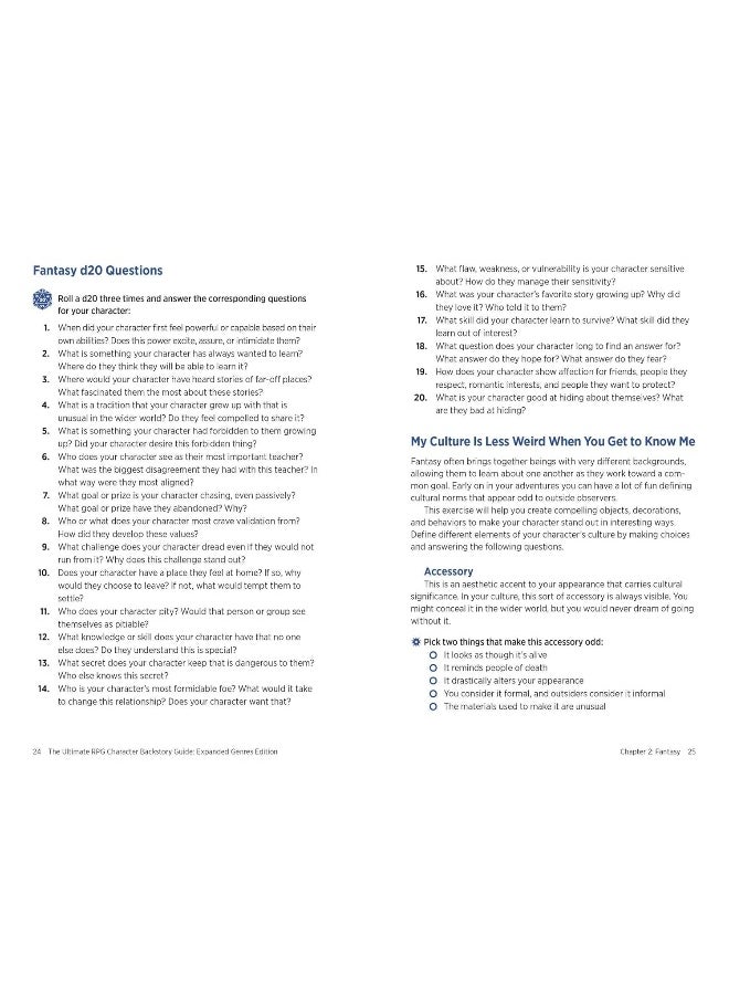 The Ultimate RPG Character Backstory Guide: Expanded Genres Edition: Prompts and Activities to Create Compelling Characters for Horror, Sci-Fi, X-Punk, and More  - Image 3