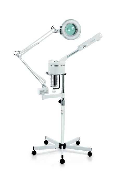 Facial Steamer for Deep Cleansing 2 in 1 Steamer for Face with Magnifying Lamp Face Mist Machine White