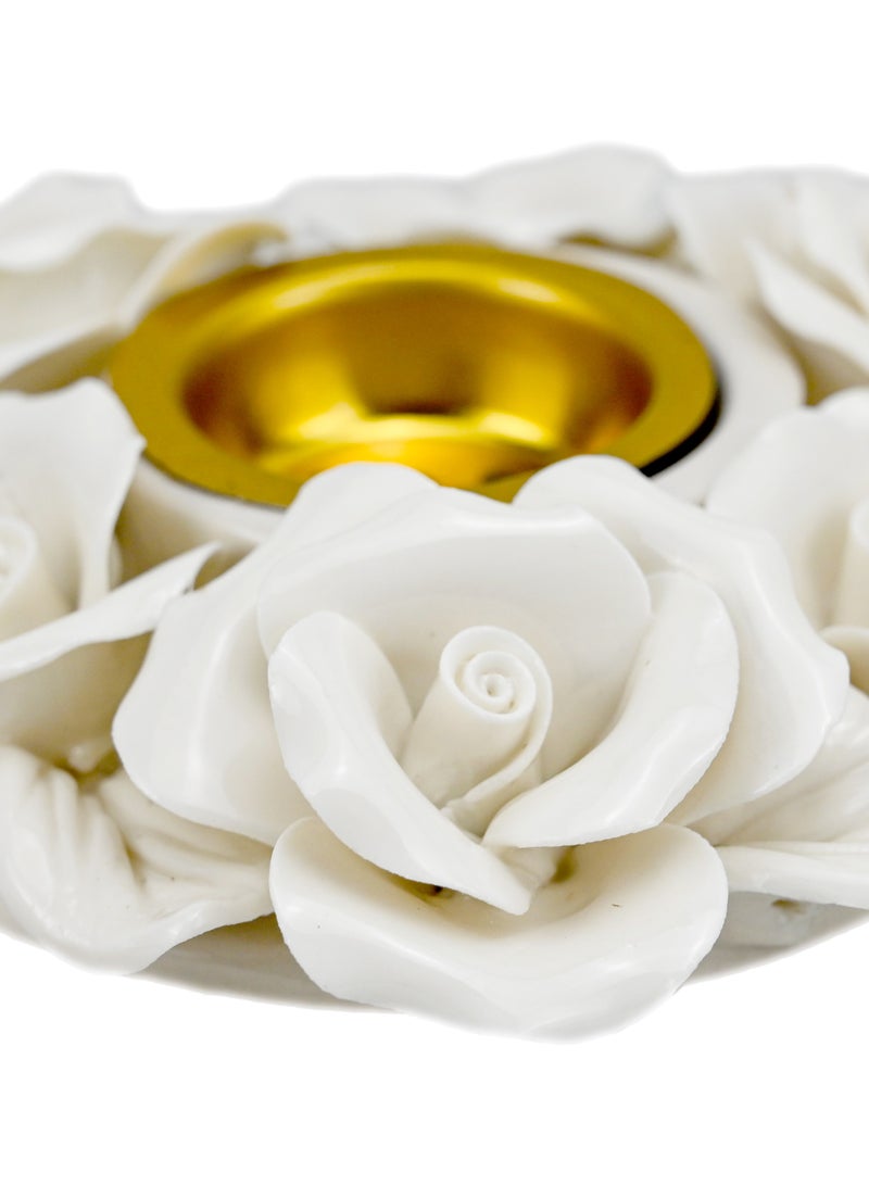 Incense Holder Reusable Middle East Style Elegant Ceramic Flower Incense Burner for Living Room - Image 3