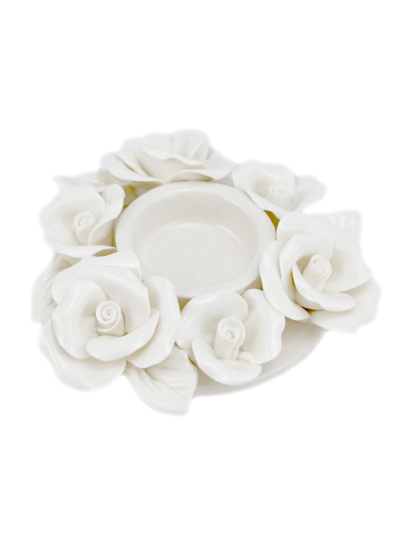 Incense Holder Reusable Middle East Style Elegant Ceramic Flower Incense Burner for Living Room - Image 2