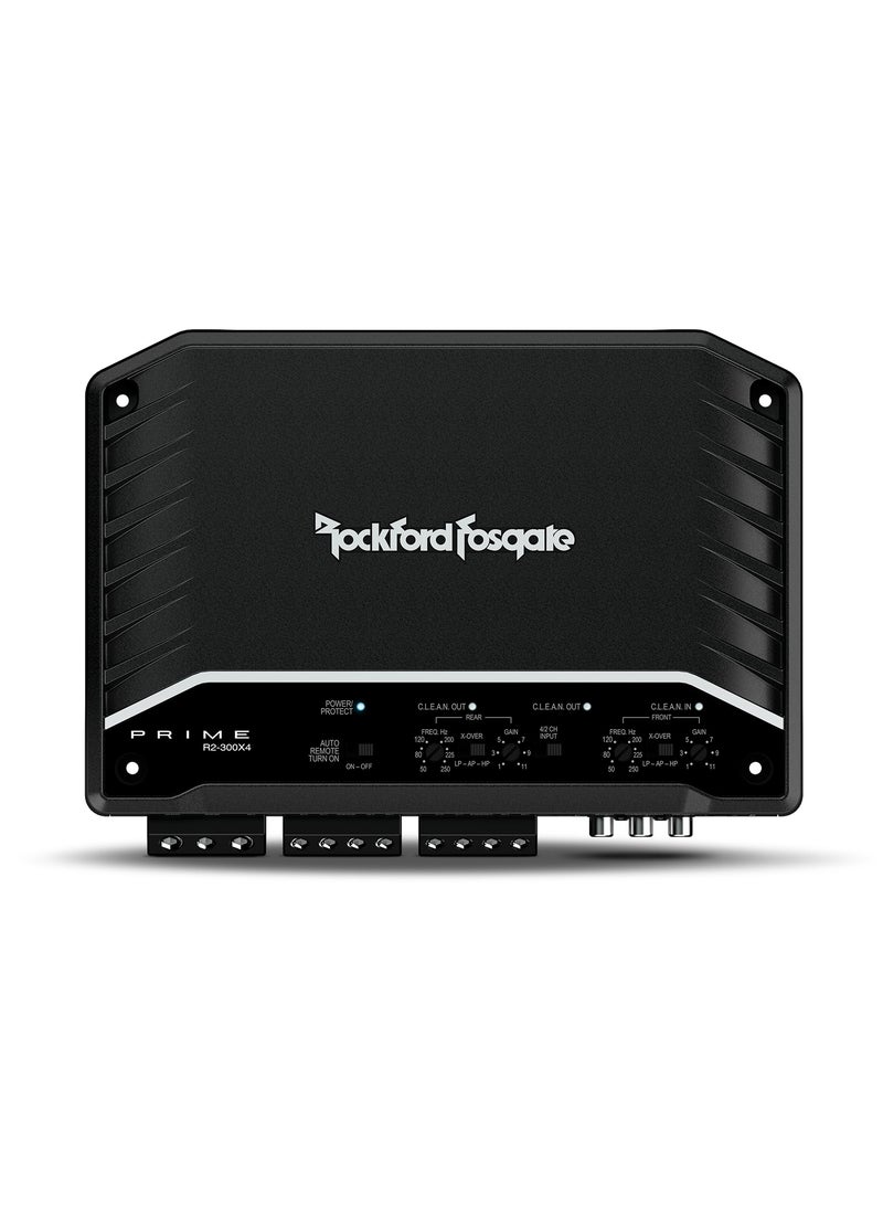 Rockford Fosgate R2-300X4 Prime 4-Channel Class D Car Amplifier – 50W x 4 RMS