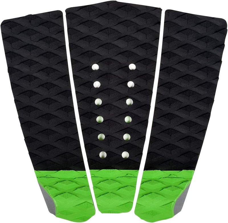Abahub 3 Piece EVA Surfboard Deck Traction Pads with Kicker for Stomp Skimboards, Surf Boards, Funboard, Fish Board, Black/Blue/Green/Gray/Orange/Pink/White/Wine Red - Image 1