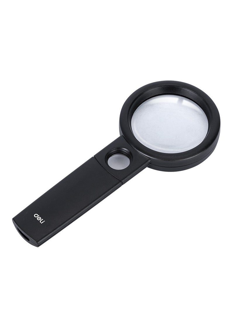 Deli E9091 Magnifier - 3X (6X) Magnification, 55mm Diameter, Black - Image 1