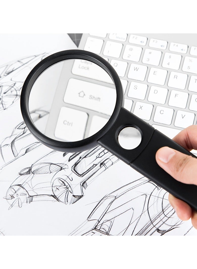 Deli E9091 Magnifier - 3X (6X) Magnification, 55mm Diameter, Black - Image 2