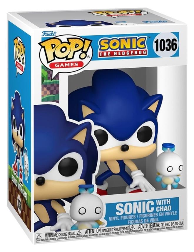 Funko فانكو بوب! ألعاب سونيك القنفذ سونيك مع تشاو تمثال فينيل (9.53 سم) - Image 1