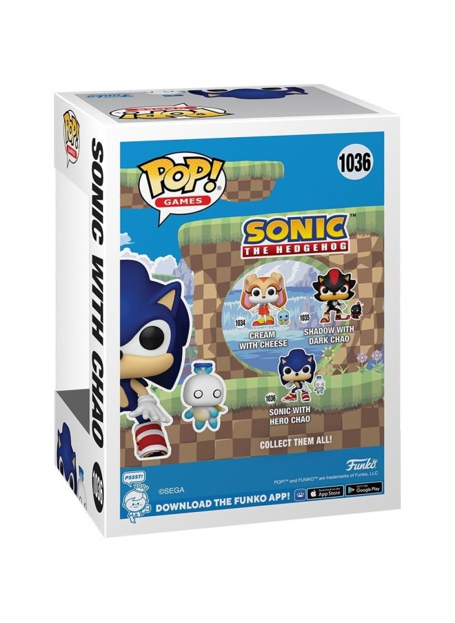 Funko Funko POP! Games Sonic The Hedgehog Sonic with Chao Vinyl Figure (9.53 cm)  - Image 3