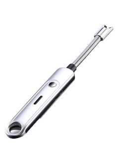NIBEMINENT USB Pulse Hose Electric Lighter Silver/Black 
