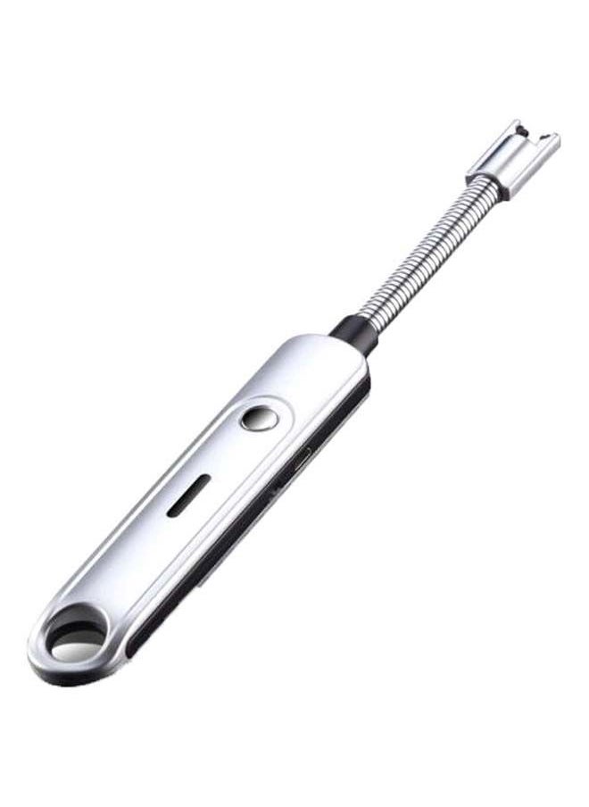 NIBEMINENT USB Pulse Hose Electric Lighter Silver/Black 