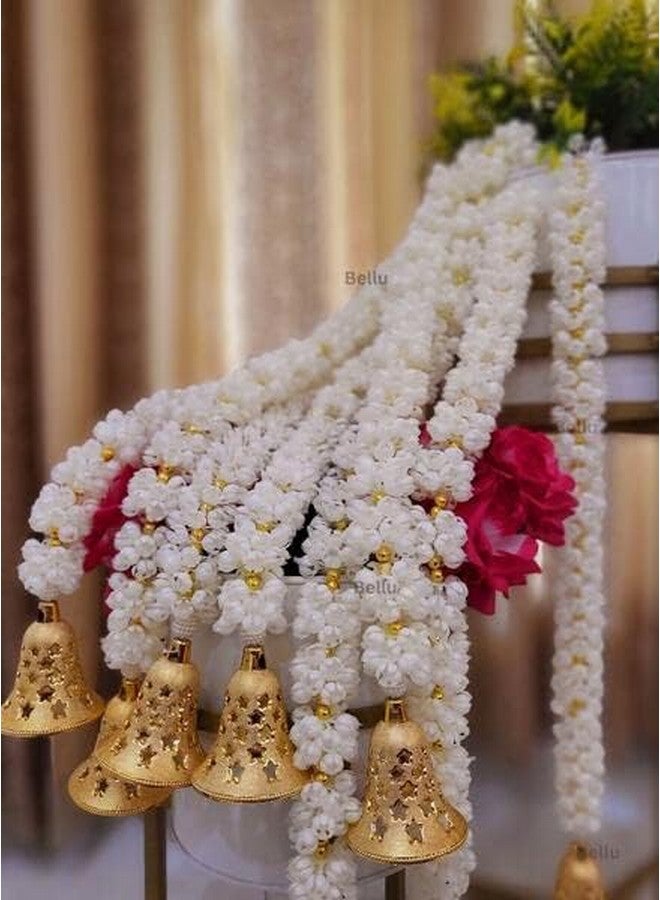 Tia Crafts Handmade Artificial Decorative Mogra Bell Fluffy Garland, Size 2 Feet Used for Home/Office,Festival Navratri, Durga Pooa Christsmas Diwali Decoration (12) - Image 2
