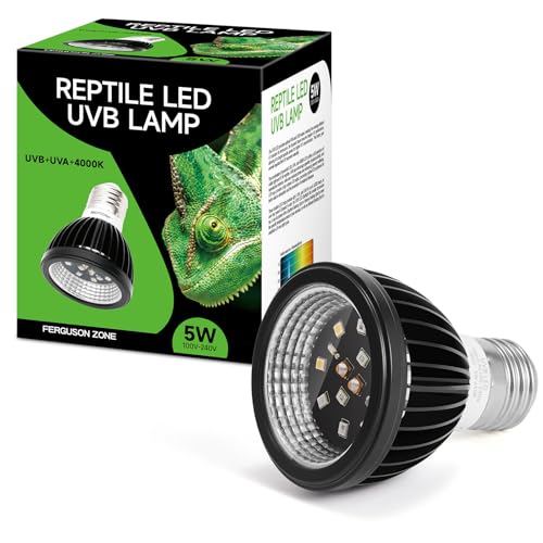 REPTITRIP UVB Light for Reptiles UVB Bulb 5W 100 UVB LED Lamp Reptile Light Bulb Provide Sufficient UVB Exposure for DesertDwelling ReptilesNot Heat Lamp - Image 1