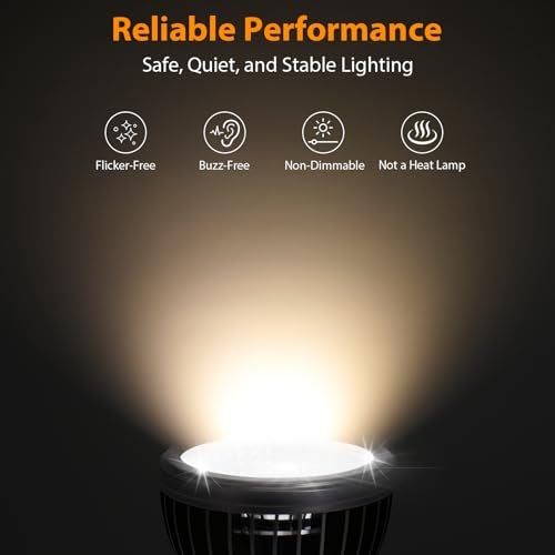 REPTITRIP UVB Light for Reptiles UVB Bulb 5W 100 UVB LED Lamp Reptile Light Bulb Provide Sufficient UVB Exposure for DesertDwelling ReptilesNot Heat Lamp - Image 3