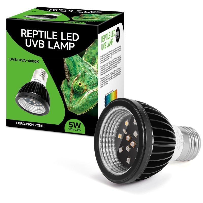 REPTITRIP UVB Light for Reptiles UVB Bulb 5W 100 UVB LED Lamp Reptile Light Bulb Provide Sufficient UVB Exposure for DesertDwelling ReptilesNot Heat Lamp - Image 2