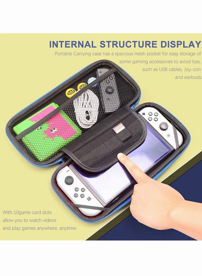 Animal Crossing Pattern Zippered Storage Bag for Nintendo Switch,Protective Portable Switch Carry Case with 10 Game Card Slots,Portable Travel Carry Cover for Switch  - Image 2