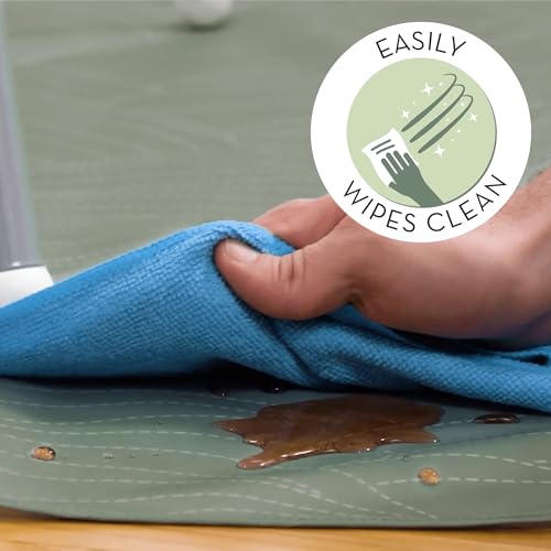S&T INC. Baby Splat Mat for Under High Chair, Water Resistant Floor Mat, 42 Inches by 42 Inches, Grey Scatter - Image 3