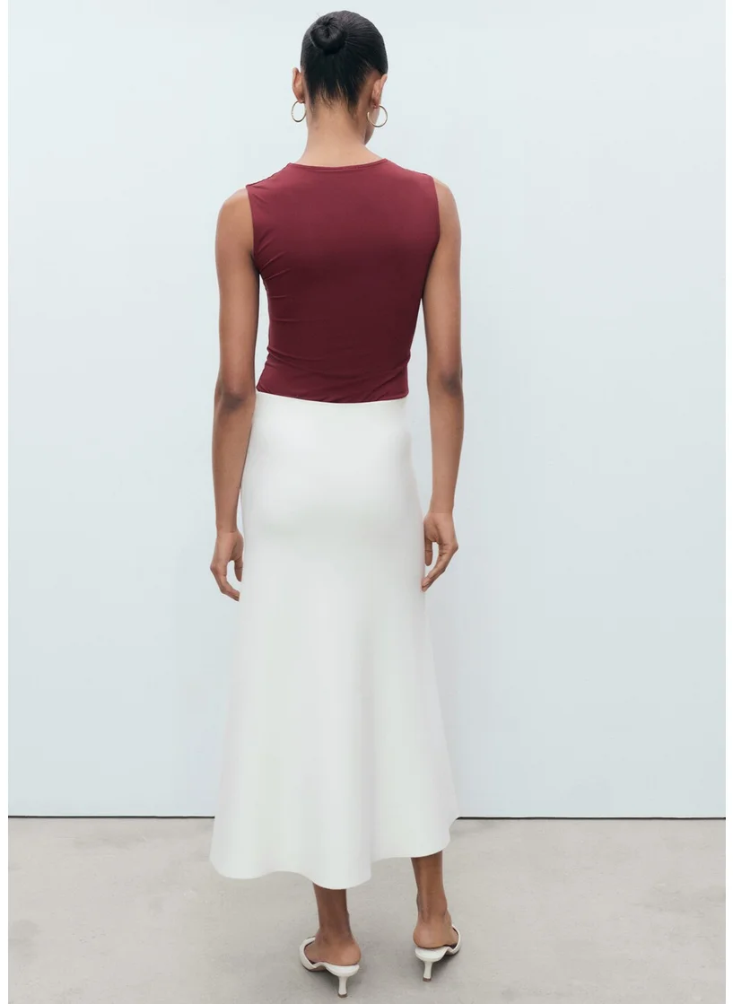 MANGO Wide Strap Fitted Top