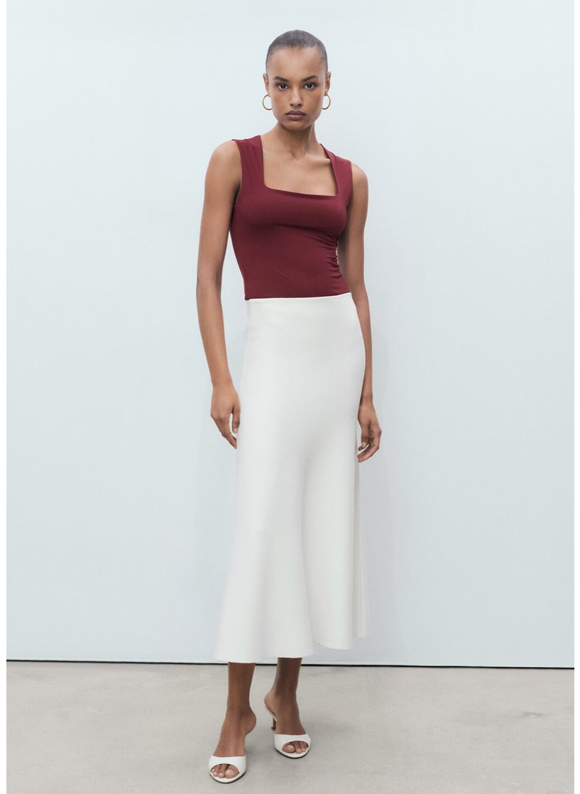 MANGO Wide Strap Fitted Top  - Image 4