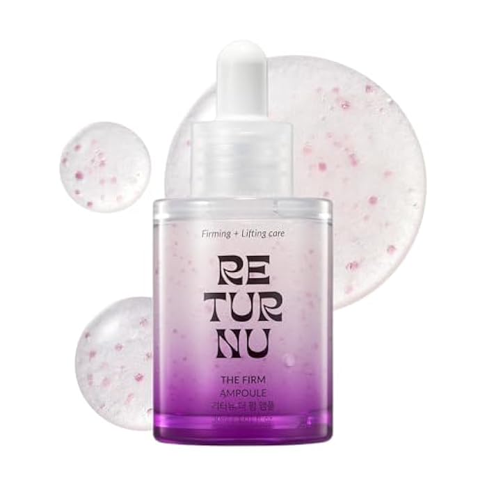 RETURNU The Firm Ampoule, Anti-Aging Face Serum with Peptides, Bakuchiol & Korean Thistle, Firm & Lift, Wrinkle Care, Reduce Facial Puffiness, Vegan Korean Skincare (30ml / 1.01 fl. oz) - Image 1