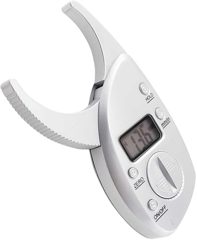 BODY FAT CALIPER SKINFOLD CALIPER PROFESSIONAL SKIN THICKNESS FAT MEASURE BODY FAT TESTER BODY FAT MONITORS FOR HEALTH MONITORING HANDHELD BMI BODY FAT MEASUREMENT DEVICE
