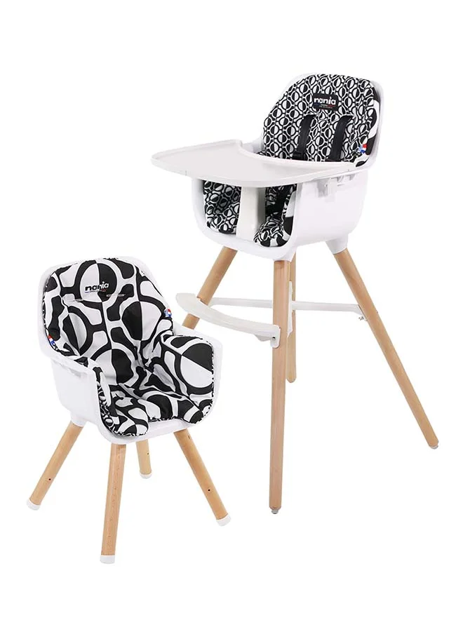 Nania 2 In 1 Paulette Highchair With Reversible Cushion - Geometric
