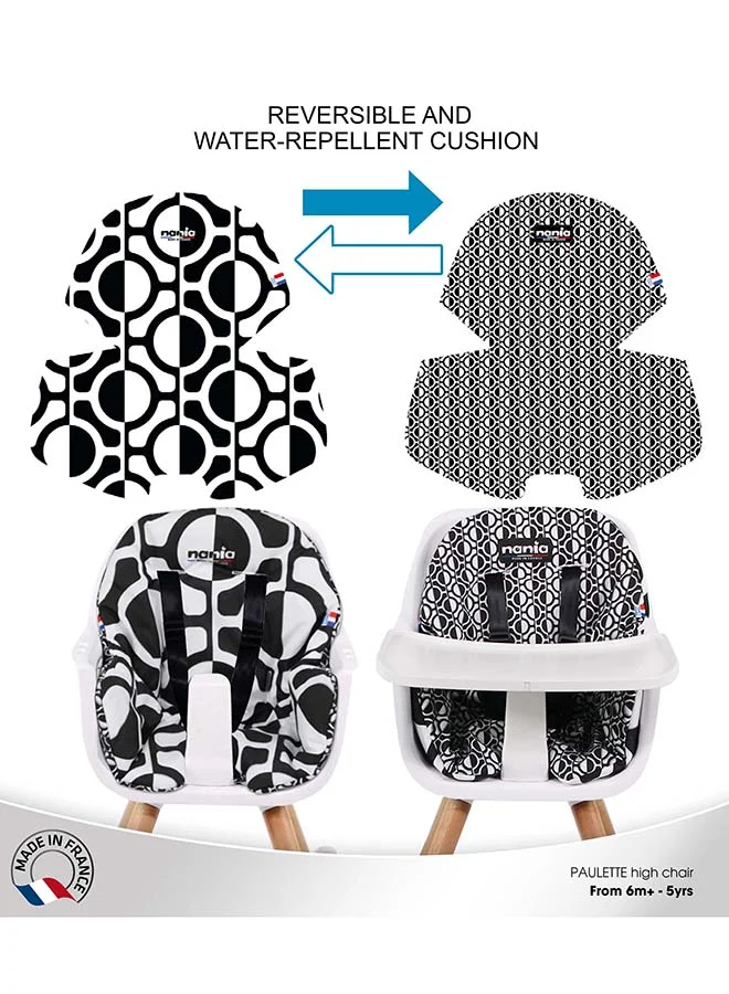 Nania 2 In 1 Paulette Highchair With Reversible Cushion - Geometric