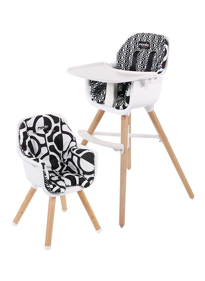 Nania - 2 In 1 Paulette Highchair With Reversible Cushion - Geometric - Image 1