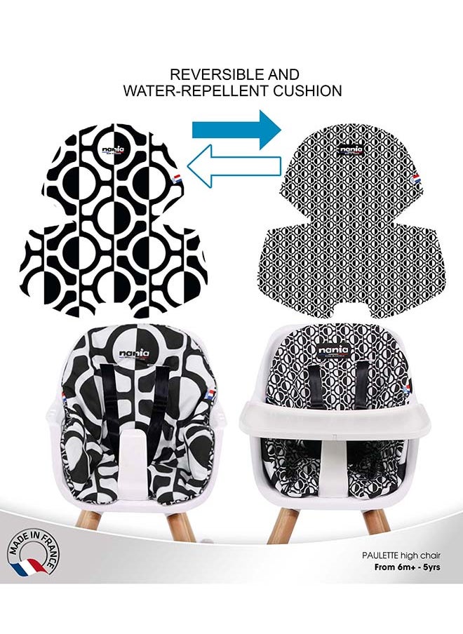 Nania - 2 In 1 Paulette Highchair With Reversible Cushion - Geometric - Image 1