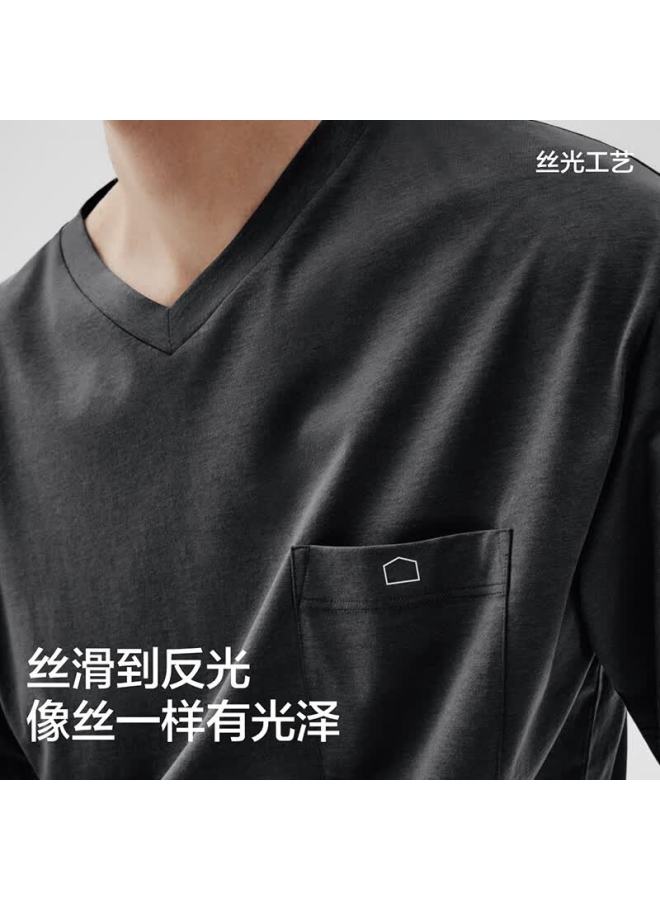 Bananain Cotton 506s Modal Pajamas For Men, Summer Short-sleeve Shorts, Silk-like Cool And Lightweight Breathable Home Wear Set - Image 3