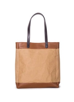 JML Original niche shoulder kraft paper tote bag large capacity female college students class commuting handbag  - Image 3