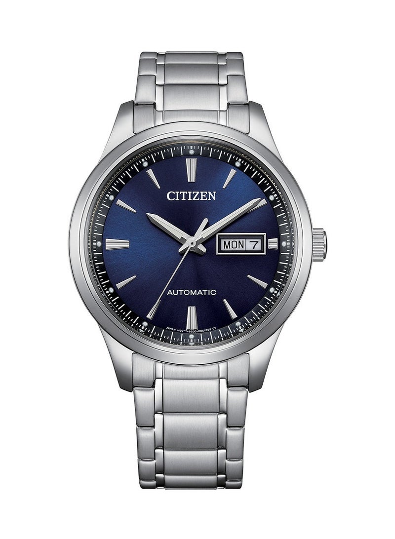 سيتيزن Mechanical Men's Watch NY4060-51L, 40 mm Blue Dial, Stainless Steel Case & Bracelet, 100 m WR - Image 1