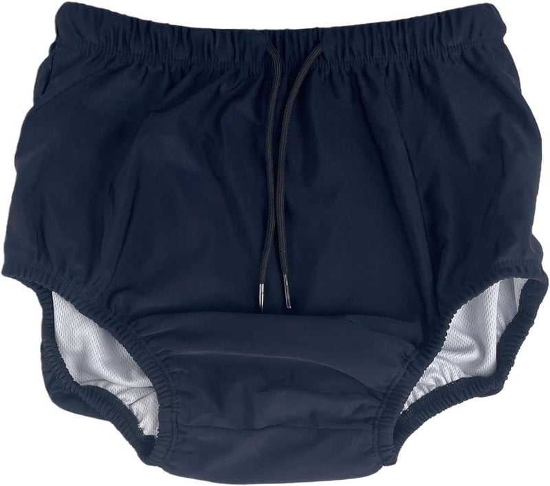 AQX Reusable Adult Swim Diapers Special Needs Washable Cloth Diapers Leakproof Swimmers Nappy Trunks Pull Ups for Incontinence Protection Unisex M Blue - Image 1