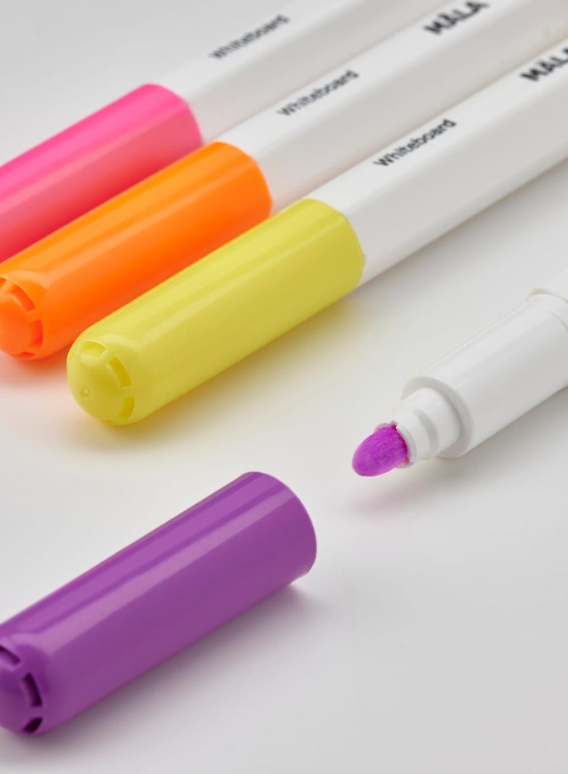 MALA Whiteboard Pen, Mixed Colours, 4 pcs - Image 2