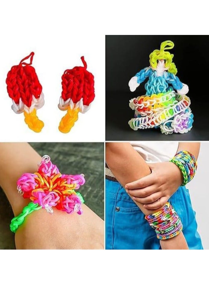 Gifting Circle Loom Rubber Band Kit for DIY Crafts, 12 Colored Loom Band Set with Butterfly Design Case - Image 2