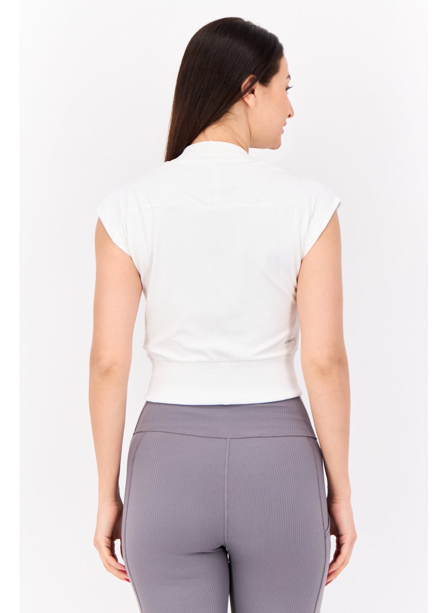 Adidas - Women Sportswear Fit Cap Sleeve Outdoor Top, White - Image 1