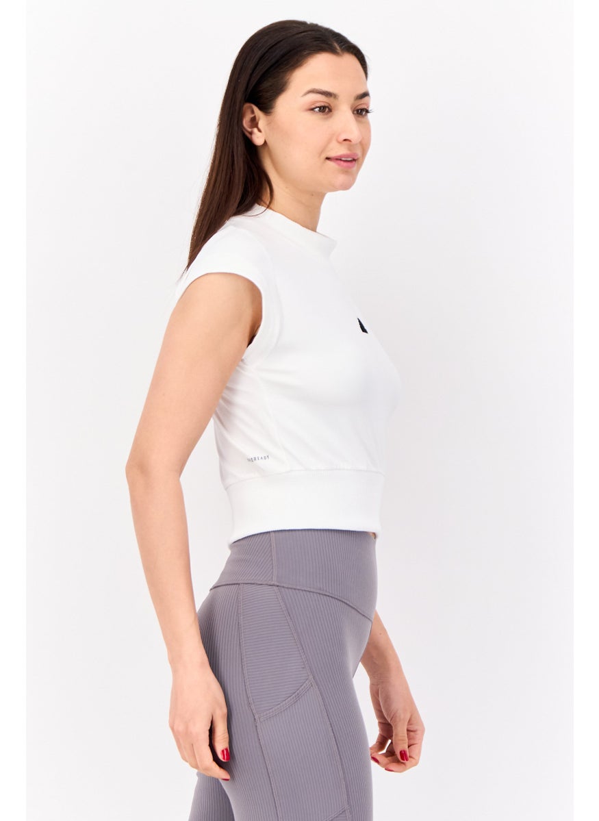 Adidas - Women Sportswear Fit Cap Sleeve Outdoor Top, White - Image 1