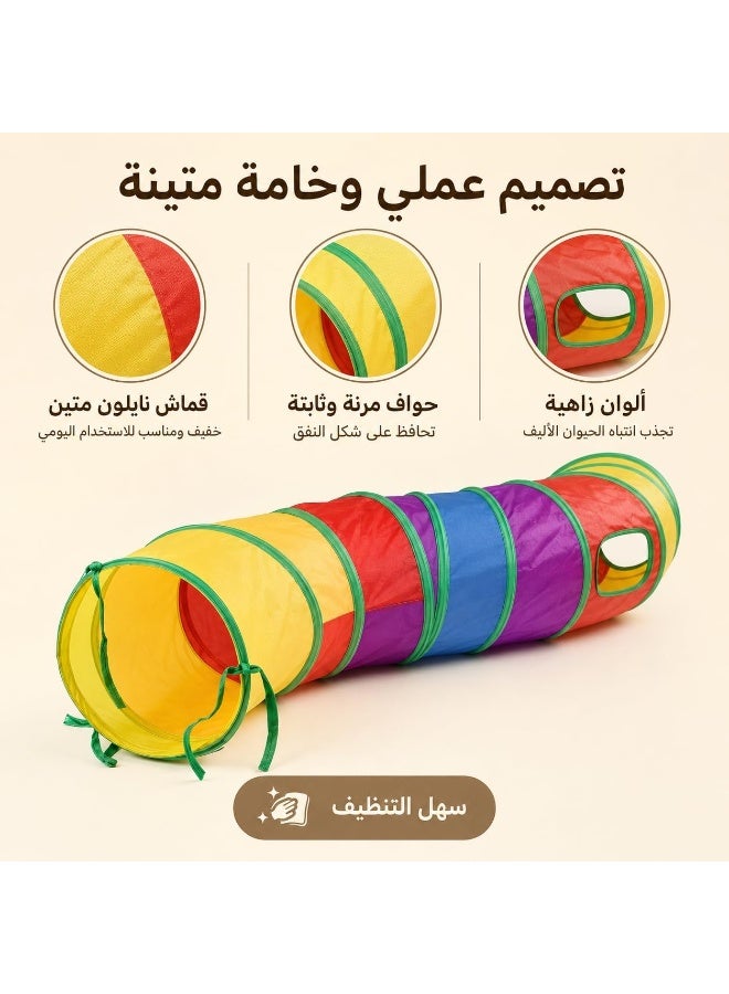 Foldable Pet Play Tunnel – Interactive Tunnel for Cats, Rabbits & Small Dogs, Ideal for Playing, Hiding & Resting - Image 2