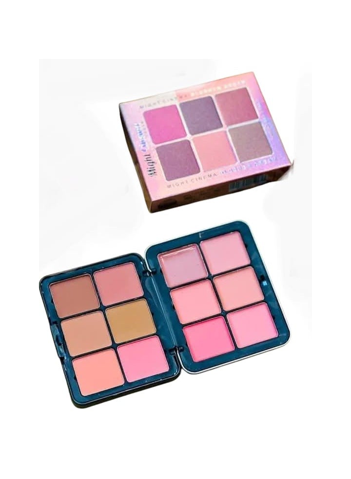 مايت سينما باليت بلاشر 12 لون مايت سينما 6 كريمى 6 بودر