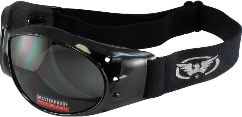 Global Vision 2 Eliminator Motorcycle Goggles with Clear and Smoke Tinted Lenses - Image 5
